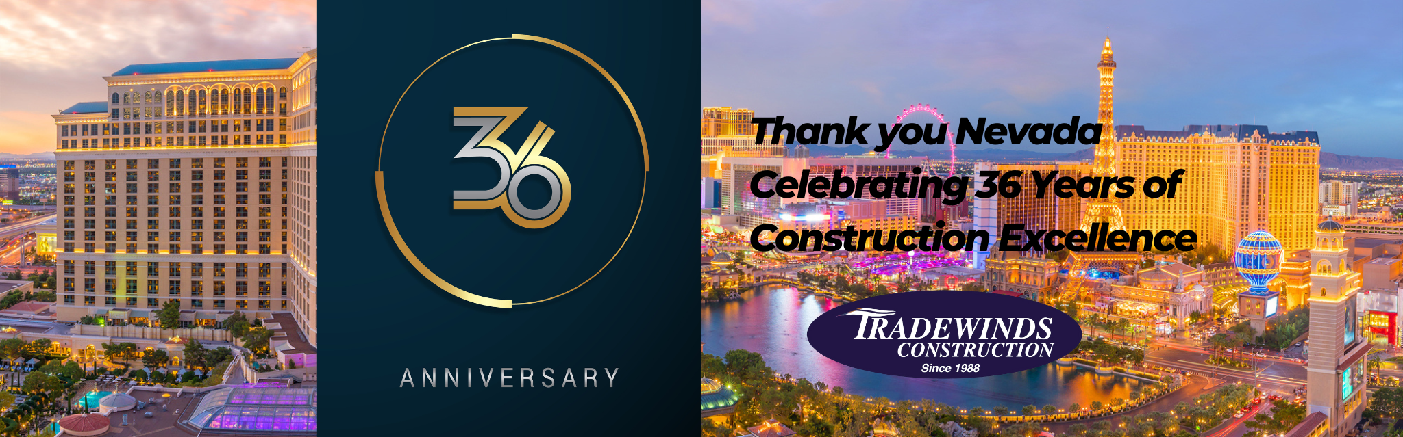 Thank you Nevada Celebrating 36 Years of Construction Excellence